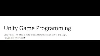 Unity Tutorial 7B: 