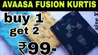 ajio offers today avaasa kurtis BUY 1 GET 2 FREE ₹99 avaasa kurtis all branded kurtis #ajiokurtihaul