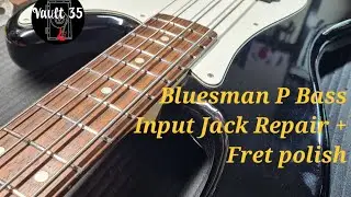 EP48 Johns Bent Bass Part 2. Bluesman P Bass. Input Jack Repair.