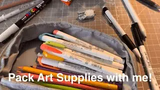 Pack Art Supplies with me!