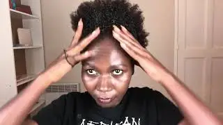 How to   Simple Faux Bun and Bang on short to medium length natural hair