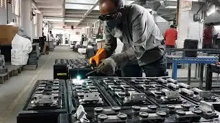 Assembly of diesel loco battery