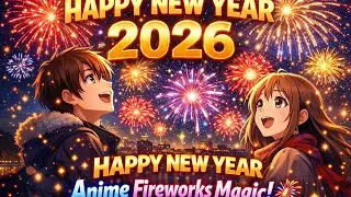 HAPPY NEW YEAR 2026 and Anime Fireworks Magic 🌌#shorts #short    @AnimatedCartoon-b5l