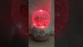 Bear and Cake Auto LED Music Snow Globe Crystal Ball