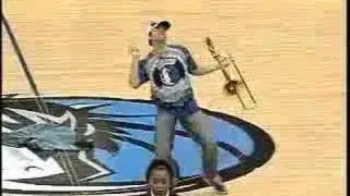 Dancing Trombonist Half Time Show at Dallas Mavericks NBA