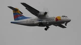 ATR 42-600 SATENA HK-5442 tocando pista en el Olaya Herrera 🇨🇴