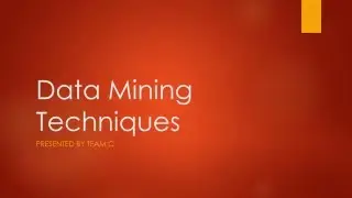 Data Mining Techniques