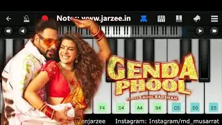 Genda Phool (Badshah, Payal Dev) - Easy Mobile Piano Tutorial | Jarzee Entertainment