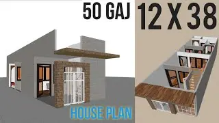 12 by 38 home plan || 50 gaj beautifull small home marbale flooring || Garenite house
