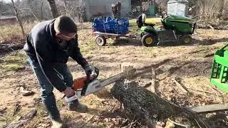Harvesting dead and fallen down trees ￼