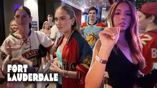 Downtown Fort Lauderdale College Nightlife!! Crazy Game Night!