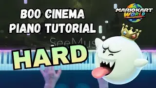 Boo Cinema Piano Tutorial | Mario Kart World | Sheet Music + Synthesia