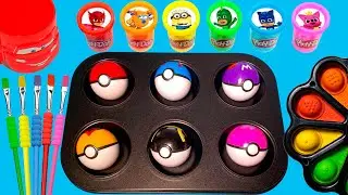Satisfying DIY Video | How To Make Rainbow Pok&eacute;mon Balls With Magic Lollipop | Cutting & ASMR #15