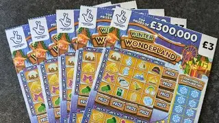 &pound;15 of Winter Wonderland UK Allwyn National Lottery Scratch Cards