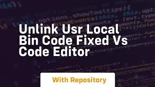 Unlink usr local bin code fixed vs code editor