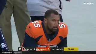 Bradley Chubb DIRTY CHEAP SHOT on Drew Sample (No Flag)