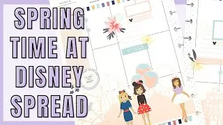PLAN WITH ME | SPRING TIME AT DISNEY SPREAD | CLASSIC HAPPY PLANNER