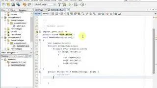 sort an array integers using the Bubble sorting Algorithm in java
