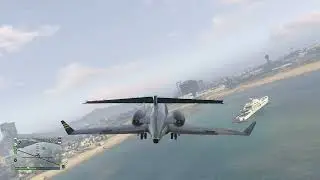 Landing a Plane on a Yacht - Grand Theft Auto Online