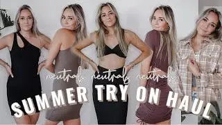 TRENDY SUMMER CLOTHING HAUL *all neutrals* TRY ON ft Princess Polly