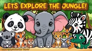 Learn Animals for Kids | 100 Exciting Jungle Animal Compilation for Toddlers