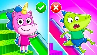 Escalator Safety Song ⬆️⬇️ Kids Educational Song | Nursery Rhymes & Kids Songs | Teeny Mimi🦄