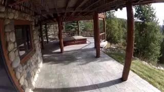 walkout patio and hot tub