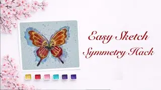 How to Paint a Watercolor Butterfly - Easy Sketch + Gold Details