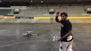 Tareq Alsaadi polishing the concrete with Rc helicopter Goblin and Xnova motor !! in South Africa