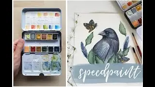 Raven Painting | Prima Watercolor Decadent Pies
