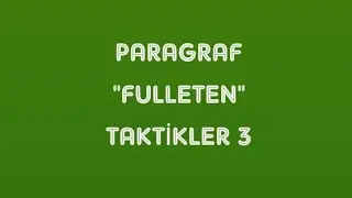 PARAGRAF MİNİ DENEME 3
