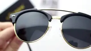 Unboxing GQUEEN Dapper Mode Braue Kreuzschiene Polarisierte Sonnenbrille Markendesigner GQ52