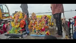 9th day Ganesh Idol Immersion at Tank Bund 2025 #ganpati #ganesh #Immersion 