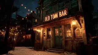 Lonely Saloon At Night • Western Lofi In The Rain