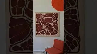 Sustainable wall art panel made from textile waste and plant based glue. Patter by Rebecca Stevens
