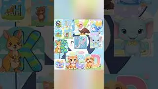 Alphabet Nursery Rhyme (A&ndash;Z) for kids, 🐵🐔🐶🐷 #alphabet #shorts #shortvideo #trending #tranding
