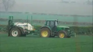 John Deere 6920s spraying with Househam trailed sprayer