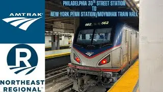 Amtrak Northeast Regional 190: Full Ride from Philadelphia to New York City. America's Busiest Train