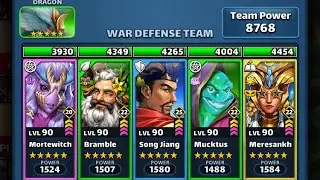 Empires Puzzles : Dragon war hits against meta teams