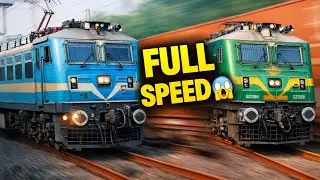 INSANE Goods Train Crossing at Full Speed 😱🚆 | Powerful Freight Train Passing | Indian Railways