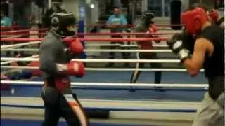 Mercito Gesta (26-0-1, 14 KO's) sparring Joel Diaz Jr. (11-0, 10 KO's) in Big Bear, CA (Rounds 1-3)