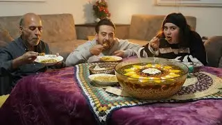 🔥Cozy Winter Village Cooking on Wood Fire | Traditional Persian Barley Soup with Beef Bone Broth