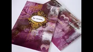 mixed media abstract art background | lilac grunge | Handmade cards