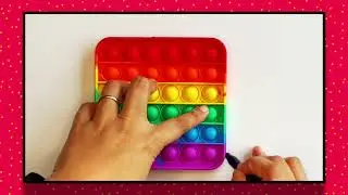 How to Draw a 3D Pop It square | Learn colors with paint | Easy Step by Step | Fun for Kids