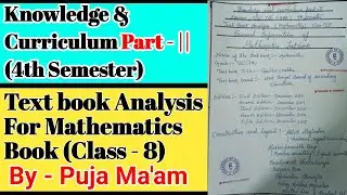 Knowledge And Curriculum PRACTICUM Text book analysis (General information Of Mathematics Text Book)