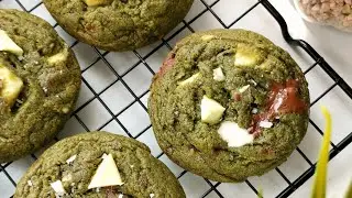 Resepi Matcha Chocolate Chip Cookies | Matcha Soft Cookies Recipe