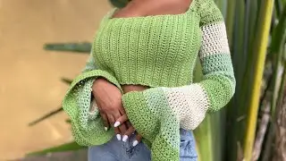 How To Crochet a Cropped Top| In depth tutorial