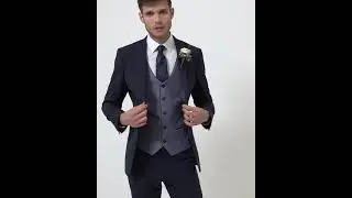 Alexander Navy 3 Piece Wedding Suit