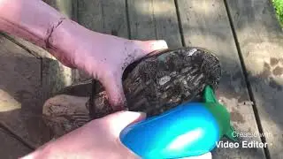 The Boot Buddy attacking cross country mud