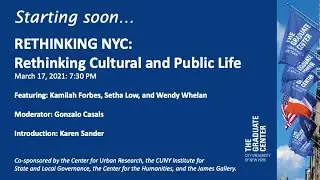 RETHINKING NYC: Rethinking Cultural and Public Life